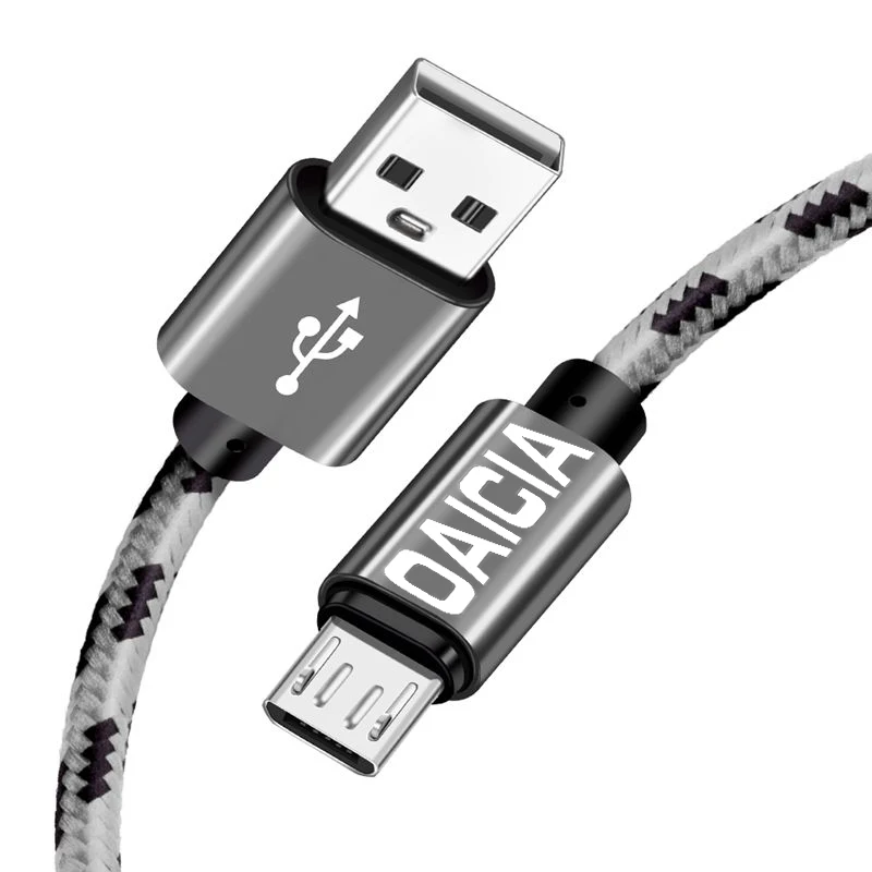 1 м 2 м Micro USB кабель 3A Быстрая зарядка Microusb кабель для зарядки samsung Xiaomi Redmi Note 5 Pro Android Micro USB зарядное устройство - Цвет: Серый