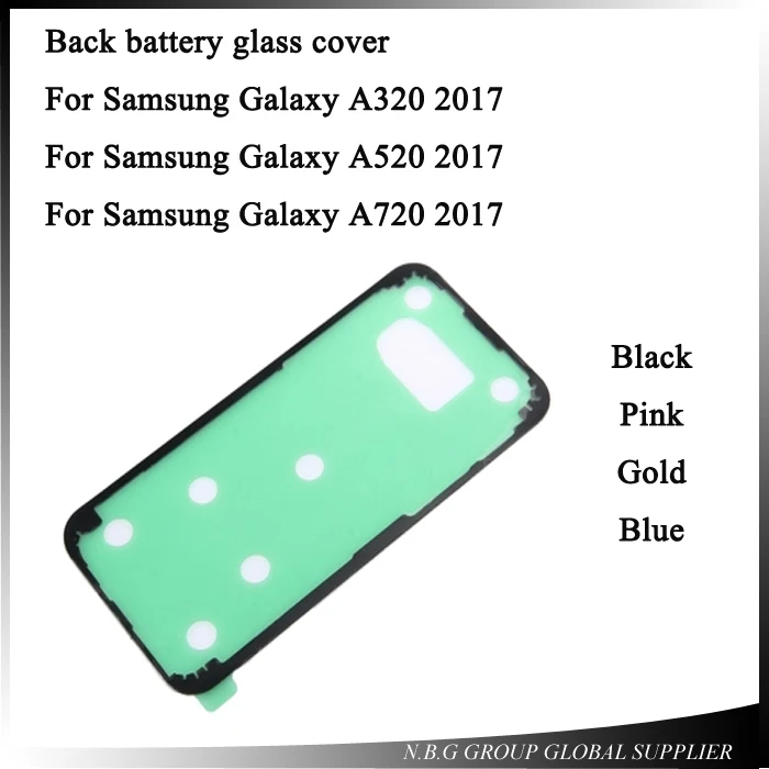 10 шт./лот заднее стекло для SAMSUNG Galaxy A3/A5/A7 2017 задняя крышка аккумулятора A320 A520 A720