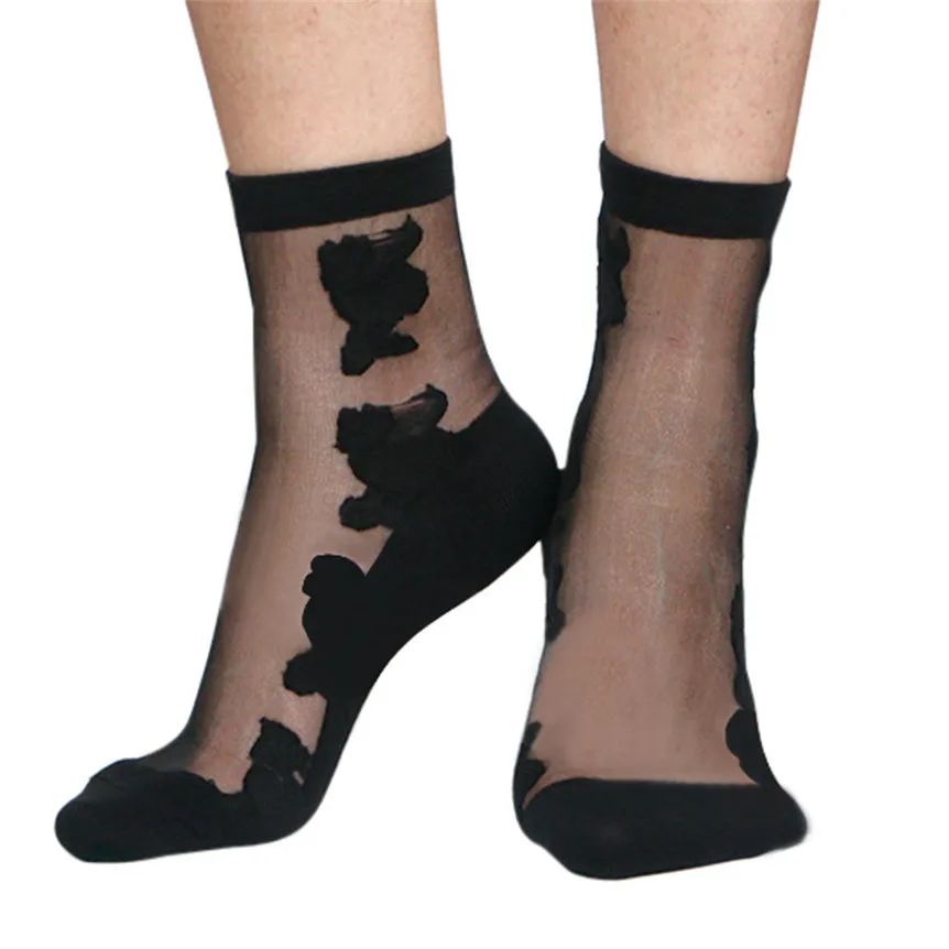 JAYCOSIN женские серебряные проволочные носки прозрачные тонкие шелковые носки