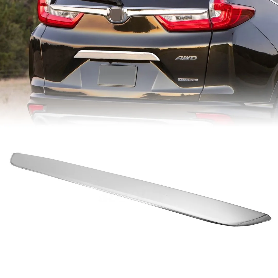 JX-LCLYL Chrome Stainless Rear Tailgate Trunk Lid Cover Trim For 2017-2018 Honda CRV