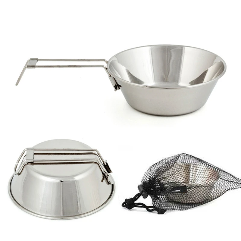 YUETOR al aire libre 300 ml multifunción 304 cuerpo de acero plegable tazón Camping al aire libre Picnic barbacoa portátil taza de agua YUETOR al aire libre 300 ml multifunción 304 cuerpo de acero plegable tazón Camping al aire libre Picnic barbacoa portátil taza de agua