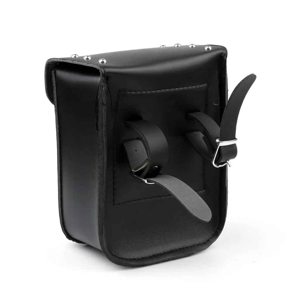 Motorcycle Side Bags Leather Saddlebags Tool Pouches With Mounting Straps Nails for Harley Davidson Yamaha Suzuki Honda  (4)