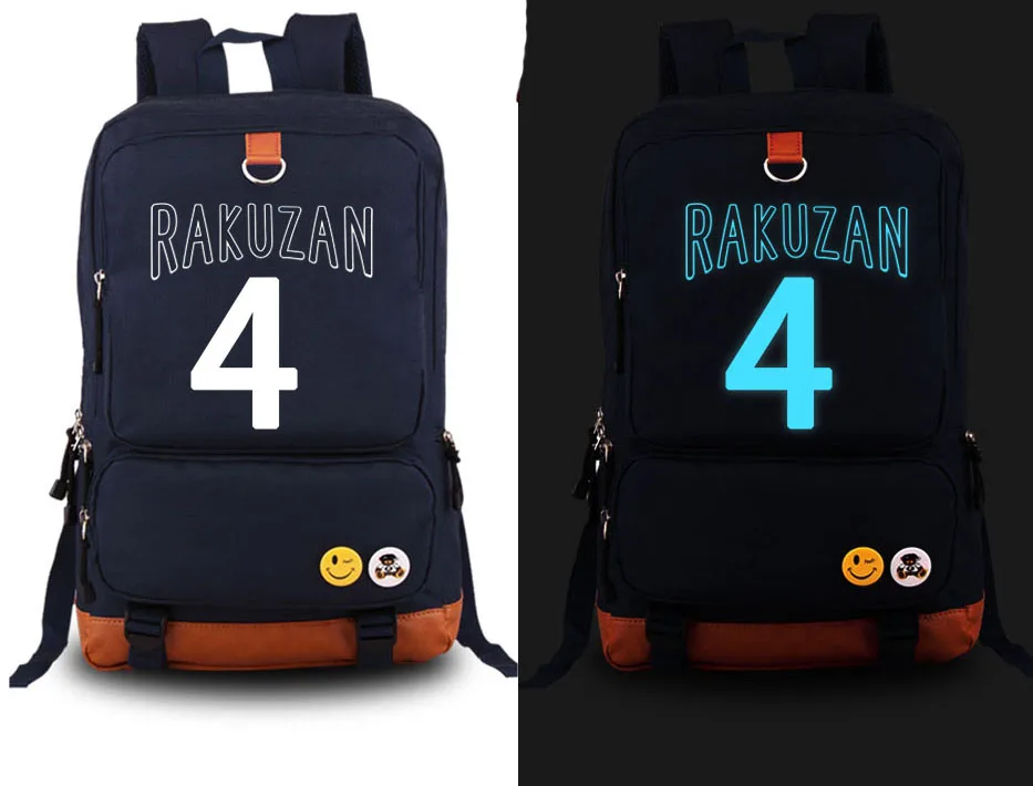 

Basket ball Akashi Seijuro Cosplay Backpack no Anime seirin Canvas Student Luminous Schoolbag Travel Bags