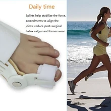 2 шт разделитель для ног 24 часа ортопедический для бурсита большого пальца стопы педикюр Hallux корректор для косточки на ноге Pro ортопедический фиксатор уход за большими носками