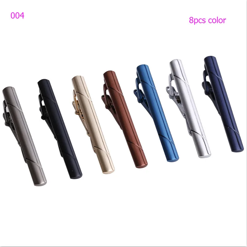 8 шт./лот новые смешанные мужские деревянные зажим для галстука комплект - Окраска металла: 004