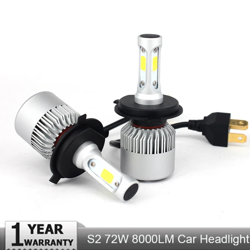 

FUXUAN S2 led 72W 8000lm Car Headlight H7 LED H4 Bulb HB2 H1 H3 H11 HB3 9005 HB4 9006 9004 9007 9012 Auto Lamps Fog Lights 12V