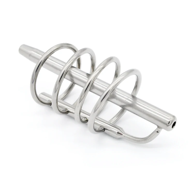 Male Stainless Steel Urethra Catheter with Cock ring,Penis Urinary Plug,Sex Toy,Adult Game,Urethra Stimulate Dilator