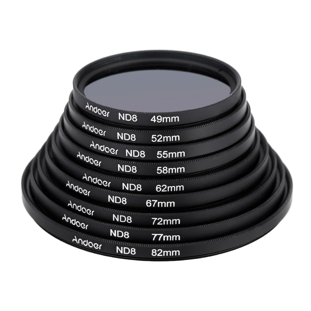 

Andoer 72 77 82mm UV+CPL+ND8 Circular Filter Circular Polarizer Filter ND8 Neutral Density Filter for Nikon Canon Pentax Sony