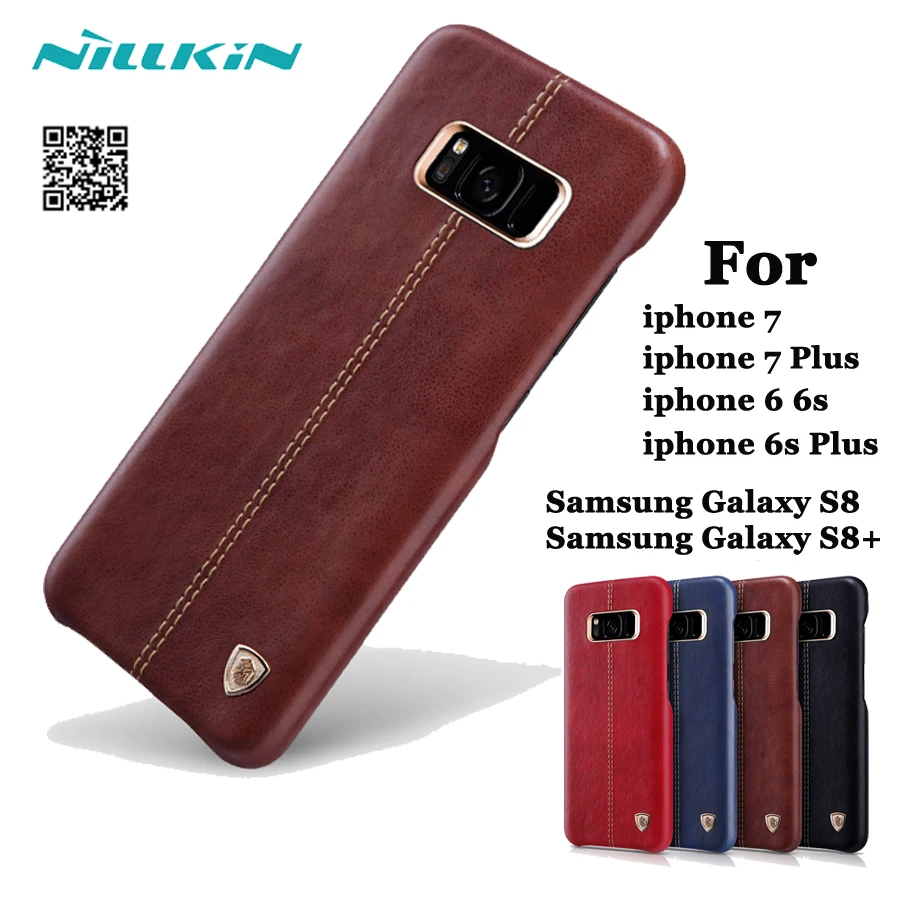 imágenes para Para Apple iPhone 6 S plus plus 7 Caso Original de Nillkin Englon Casos de la Cubierta de cuero Para Samsung S8 + Contraportada Incorporado Hierro Shell imágenes para Para Apple iPhone 6 S plus plus 7 Caso Original de Nillkin Englon Casos de la Cubierta de cuero Para Samsung S8 + Contraportada Incorporado Hierro Shell