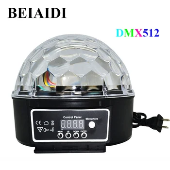 

BEIAIDI DMX512 Control Crystal Magic Ball Stage Effect Light Lamp Voice Control Disco DJ Stage Lighting EU/US Plug