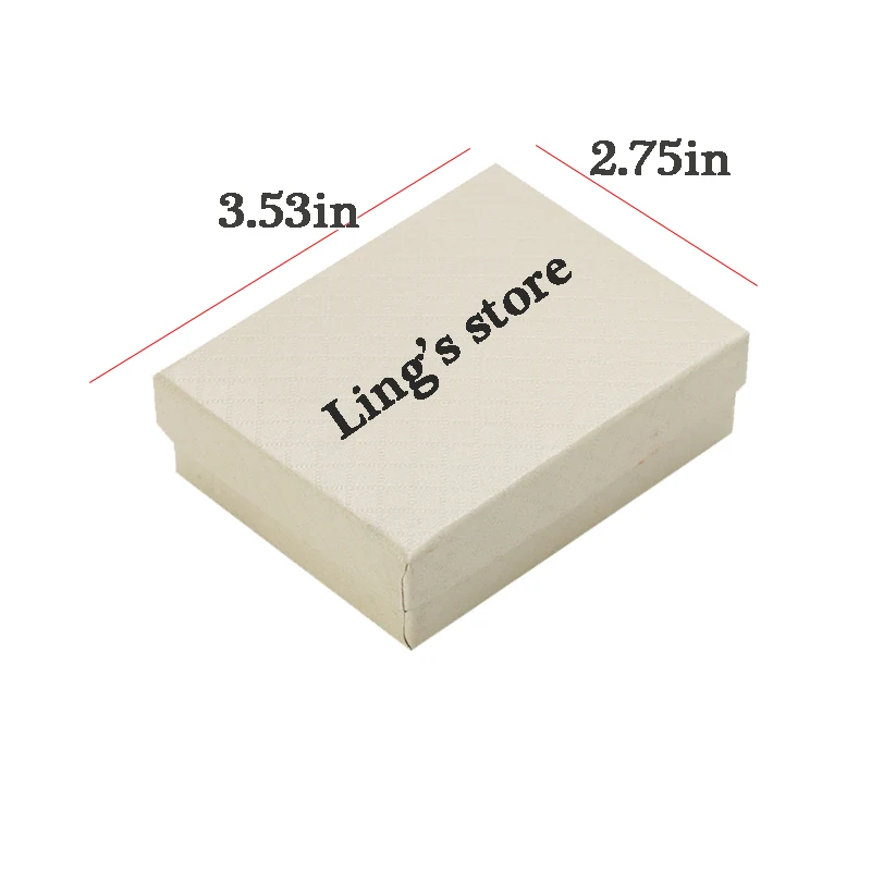 

24 Pcs Custom Logo Jewelry Box 7x9x2.7 cm Gift Box for Necklace/Earring/Ring Sets Packaging Gift Jewellery Box Display Cases