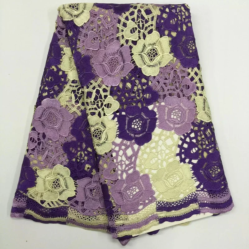 

Free shipping (5yards/pc) high quality three colors African cord lace fabric with newest design for wedding party dress CWS24