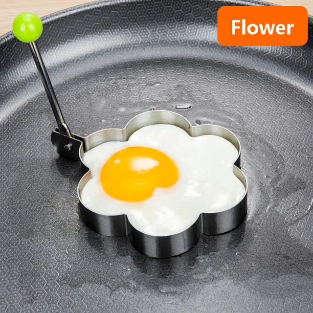Stainless Steel 5Style Fried Egg Pancake Shaper Omelette Mold Mould Frying Egg Cooking Tools Kitchen Accessories Gadget Rings 6
