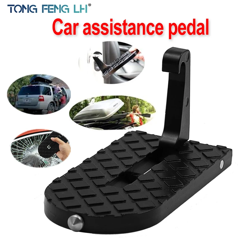 

U Shaped Slam Latch Doorstep with Safety Hammer Function for Easy Access to Car Rooftop Roof-rack Doorstep for Car