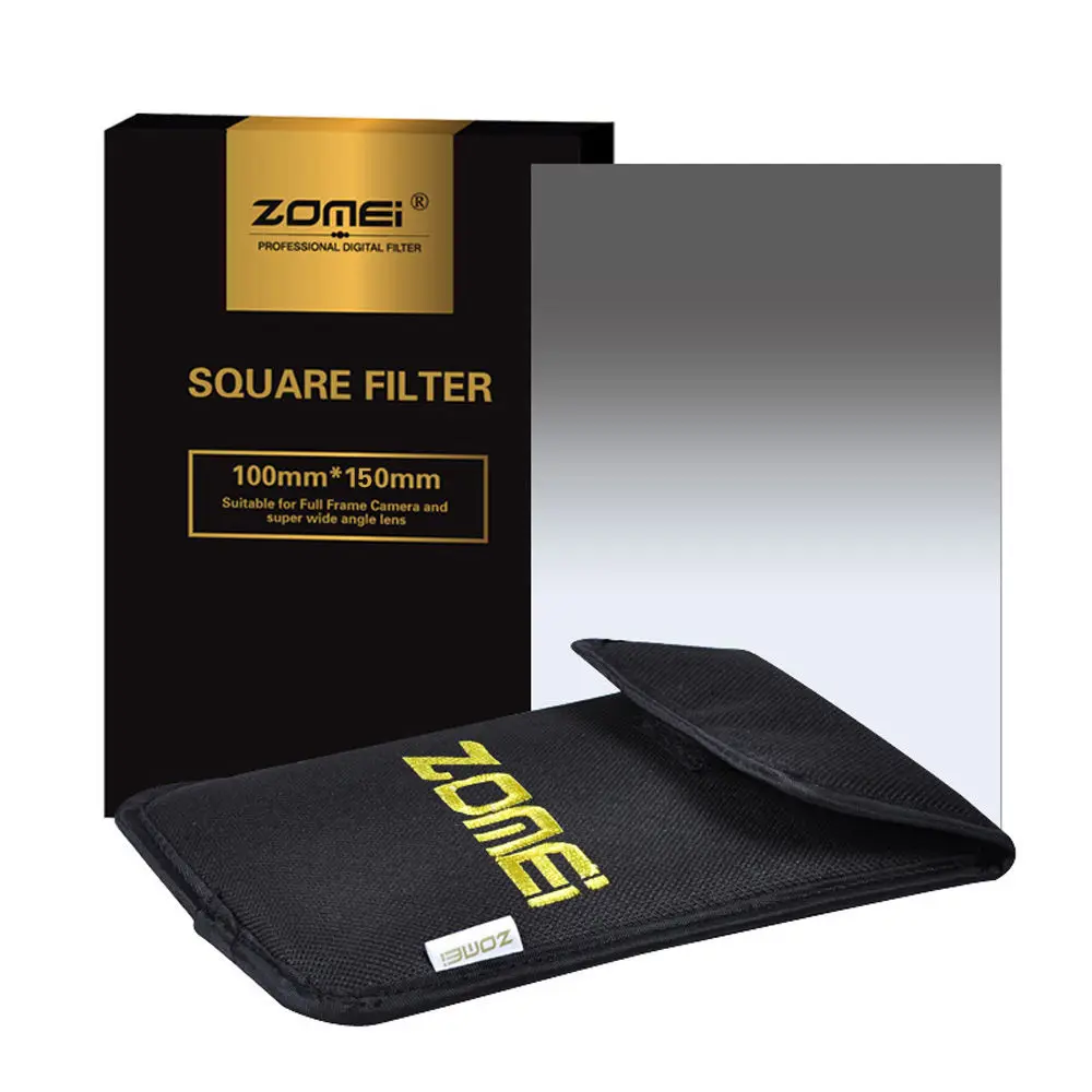 ZOMEI 6in1 Комплект фильтров 86 мм кольцо+ держатель+ 150x100 мм градиентный ND4+ полный ND2+ ND4+ ND8 набор УФ-фильтров с нейтральной плотностью ND фильтр для Cokin Z