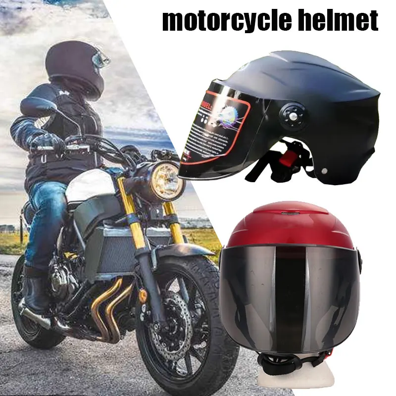 

Vehemo Free Shipping Safe Anti-UV ABS plastic Motorcycle Helmet Flip up Moto Helmet 1/2 Open Face Electric Car Protection