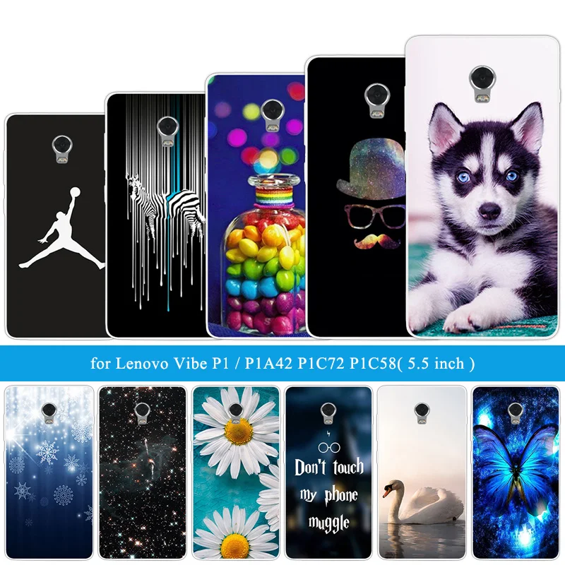 Мягкий силиконовый чехол для Lenovo Vibe P1 5 &quotдля Fundas P1a42 P1c72 P1c58 Роскошный прозрачный