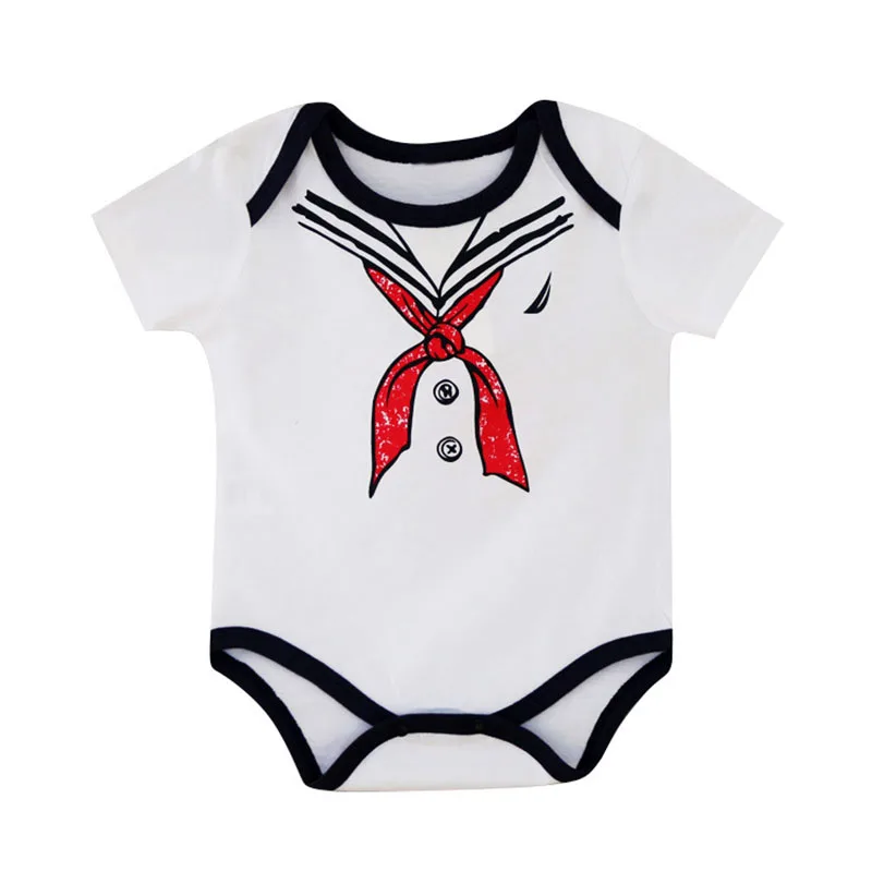 2017 Baby Boy Romper Summer Necktie Infant Gentleman Romper Toddler Kid's Causal Jumpsuits Newborn Rompers Baby Costume Clothing (12)