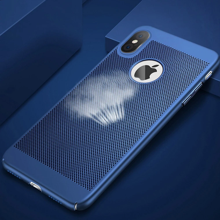

Ultra Slim Hollow Heat Dissipation Phone Case For Apple iphone 5 5S 6 6S 7 8 Plus XS Max XR X 10 Case Hard PC Fundas Back Cover