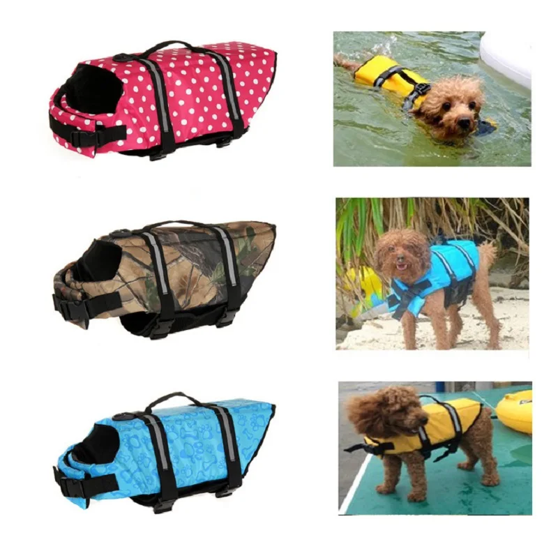 Xxl Dog Life Jacket Pet Saver Life Dog Vest Shirt Reflective Stripes