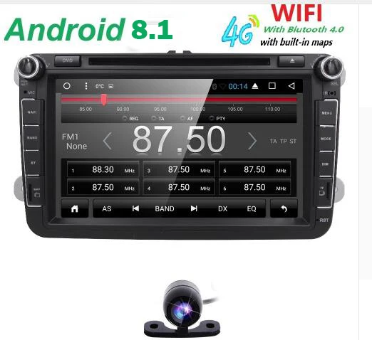 4G 2din android 8 1 автомобильный dvd для vw passat b6 golf 4 5 tiguan polo jetta skoda octavia2 с рулевым колесом gps