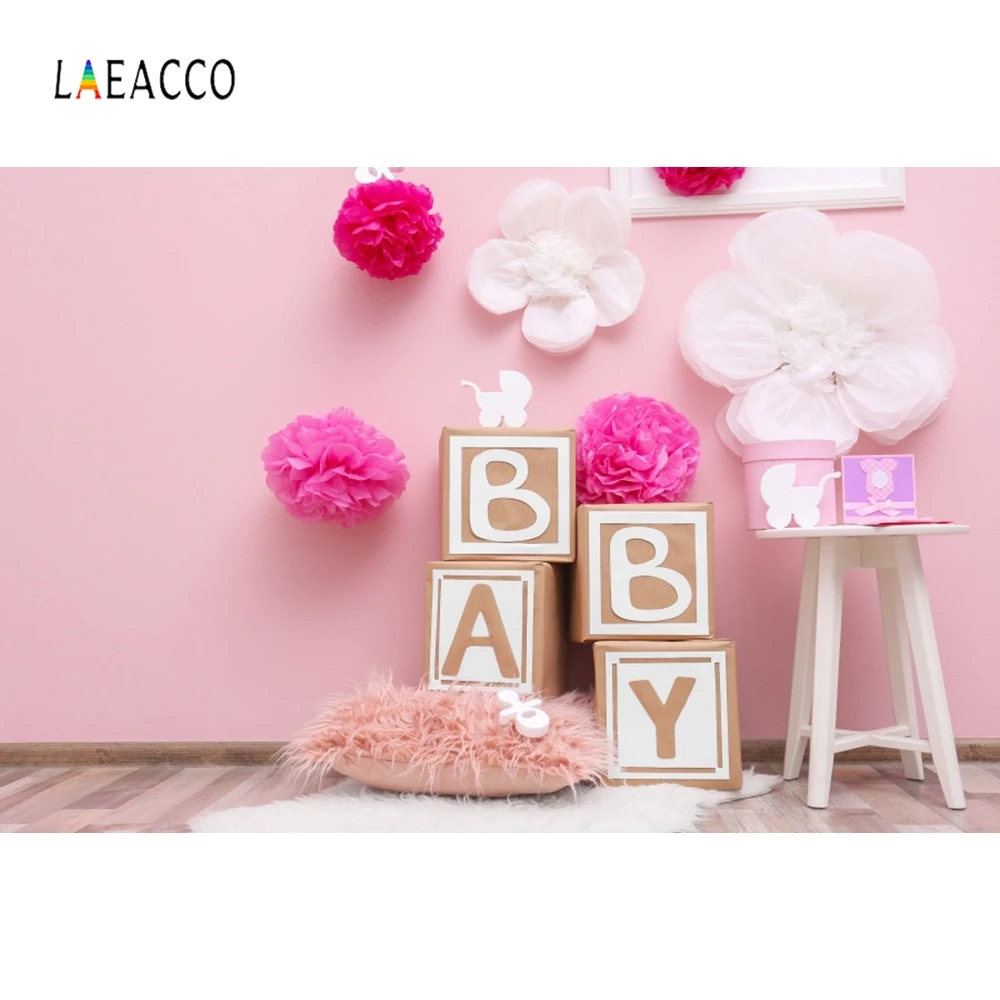 Laeacco розовые обои фон для фотосъемки деревянный детского портрета