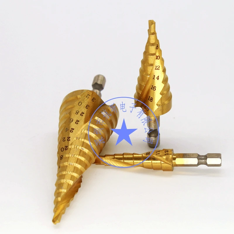 4-20mm HSS high speed steel titanium coating step drilling, ladder drilling woodworking machine 12
