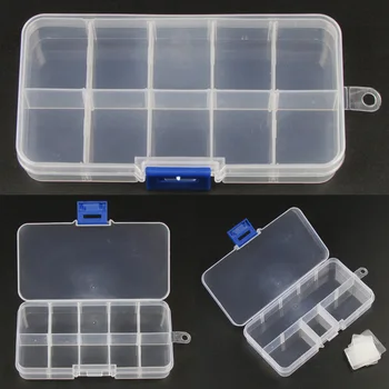

Mini 10 Slots Adjustable Nail Art Storage Box Craft Organizer Beads Multi-function Detachable Toiletry Kits