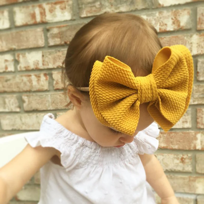 Printed Baby Girl Headbands Turban Bows Elastic Newborn Headbands Hair Bands For Baby Girls Kids Haarband Hair Accessories