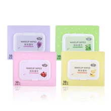 50 шт Увлажняющий. нетканый салфетки для снятия макияжа четыре вида аромат удобная лицо колодки салфетка для снятия макияжа Алоэ влажная Чистка салфетки матирующие