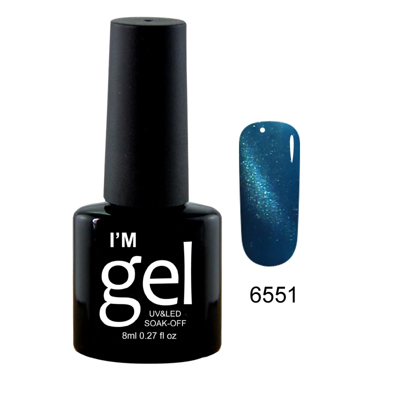 Verntion UV 3D Магнитный Гель-лак для ногтей "кошачий глаз", 8 мл, яркие лаки для ногтей Rosali, голографические лаки для ногтей, 34 цвета - Цвет: 6551
