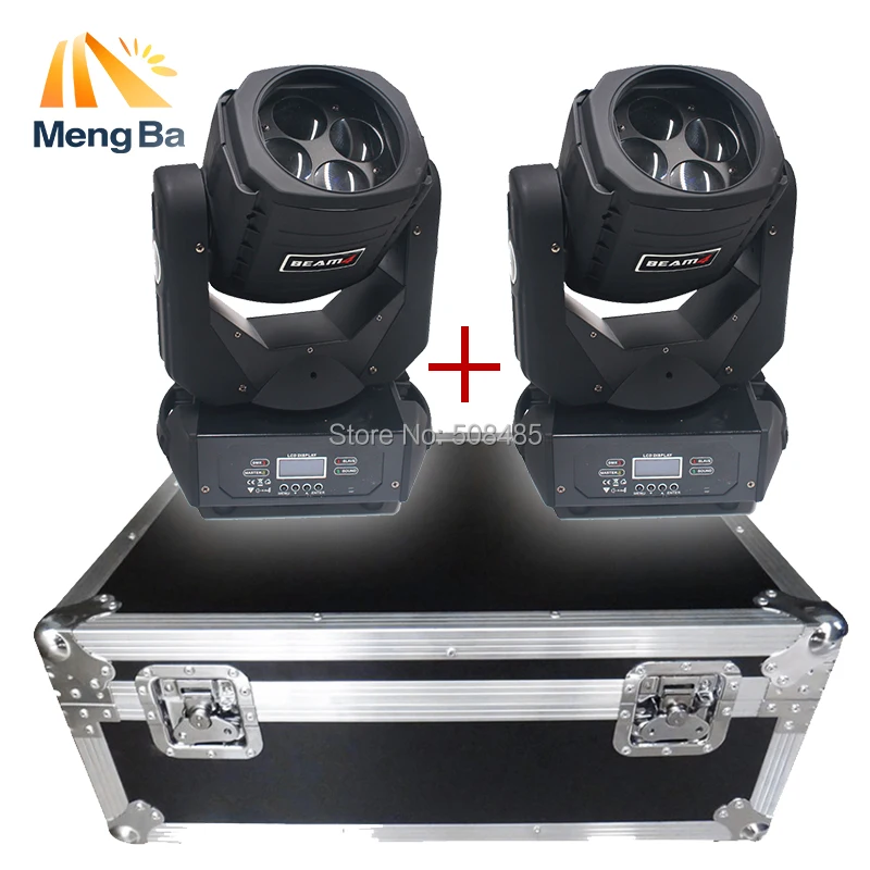 

Flight Case with 2pcs LED 4x25W Super Beam Moving Head LED Beam Light stage light for DJ Disco Wedding christmas Party Lighting