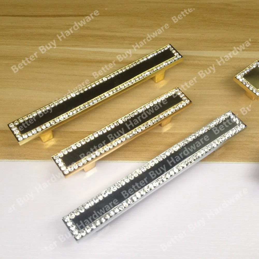 Single hole/ CC 96mm Gold Silver Drawer Pulls Antique Brass Plating Diamond Cabinet Furniture Knobs Dresser Handle Kitchen Pulls Single hole/ CC 96mm Gold Silver Drawer Pulls Antique Brass Plating Diamond Cabinet Furniture Knobs Dresser Handle Kitchen Pulls