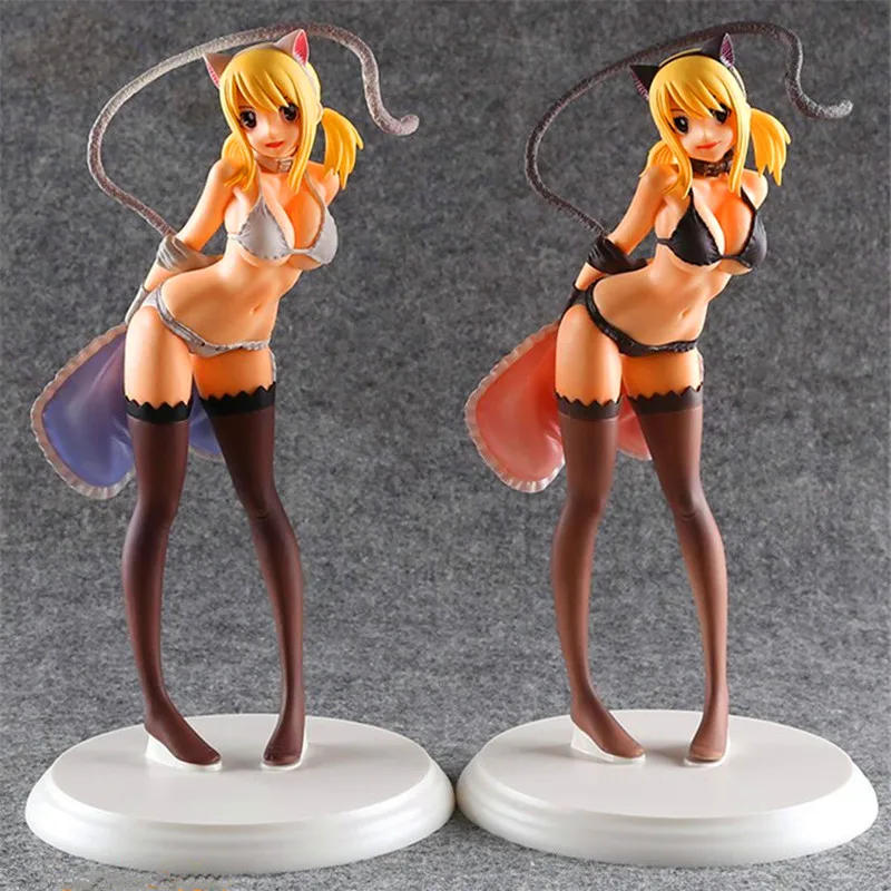 

Fairy Tail Lucy Heartfilia Gravure Style Black / White Cat 1/6 Scale Adult Painted Figure Collectible Model Toy 25cm DE176
