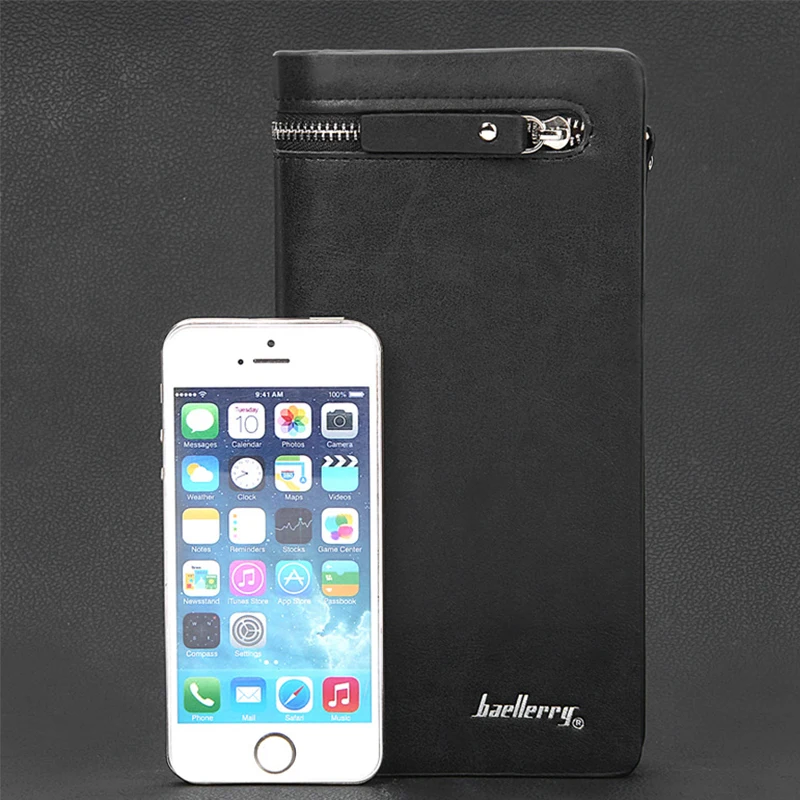 Business vintage phone zipper Large Capacity Metallic men long wallet coin pocket PU leather purse high quality 2019 slim clutch Business vintage phone zipper Large Capacity Metallic men long wallet coin pocket PU leather purse high quality 2019 slim clutch