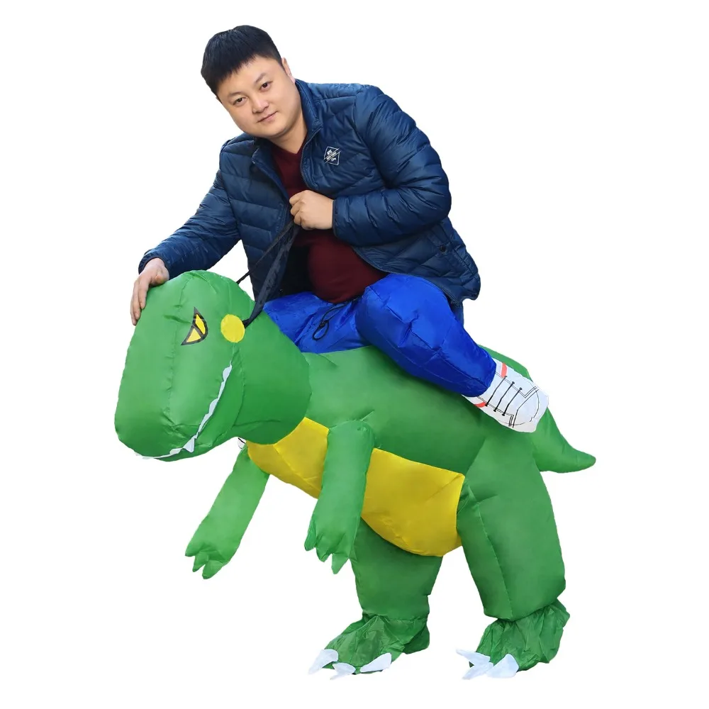 Beste Vrouwen Mannen Opblaasbare T Rex Trex Dinosaurus Kostuums Halloween Christmas Party Cosplay Blowup Pak Volwassen Kid Carnaval Dress Mascotte