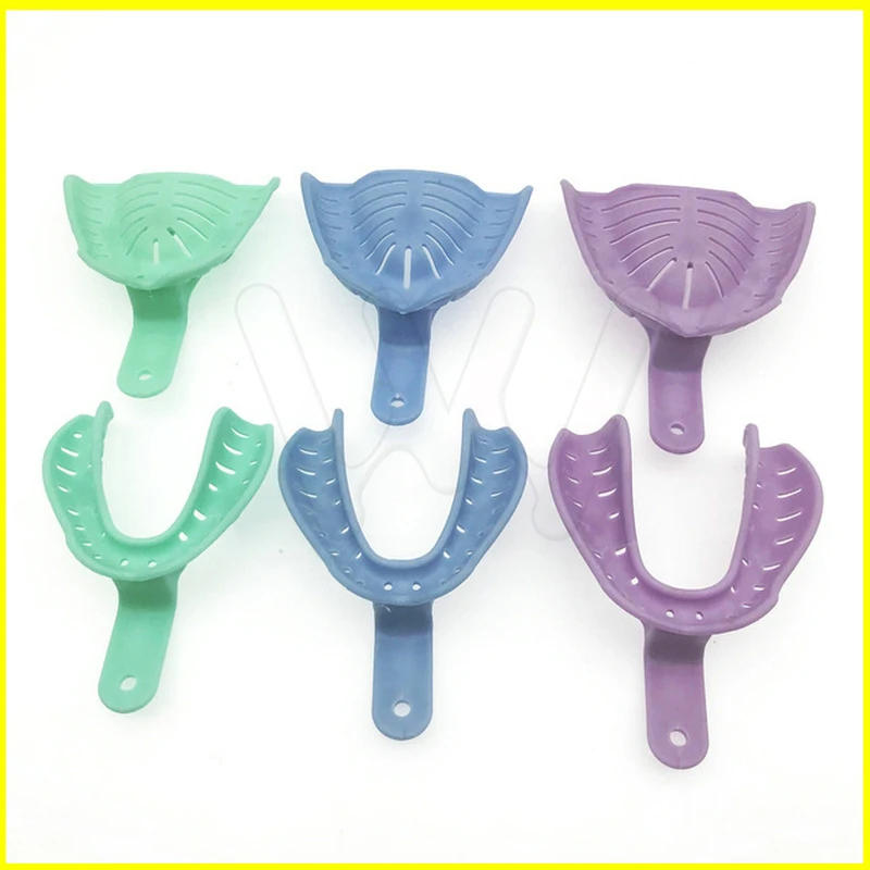 6Pcs Colorful Dental Impression Trays Plastic Materials Teeth Holder (2)