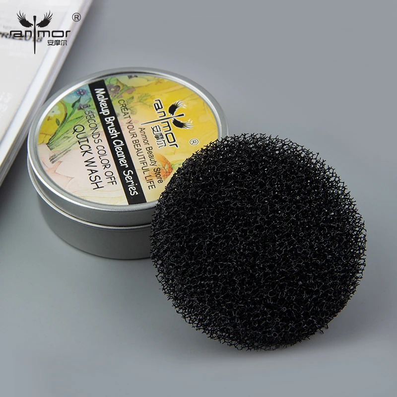 Anmor новая Очищающая коробка для кистей макияжа губка быстросохнущие