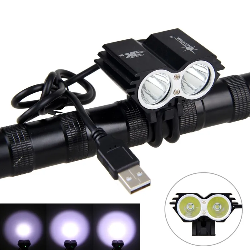 Details about   front torch XML-T6 USB rechargeable bike light black zoom aluminium alloy lamp 