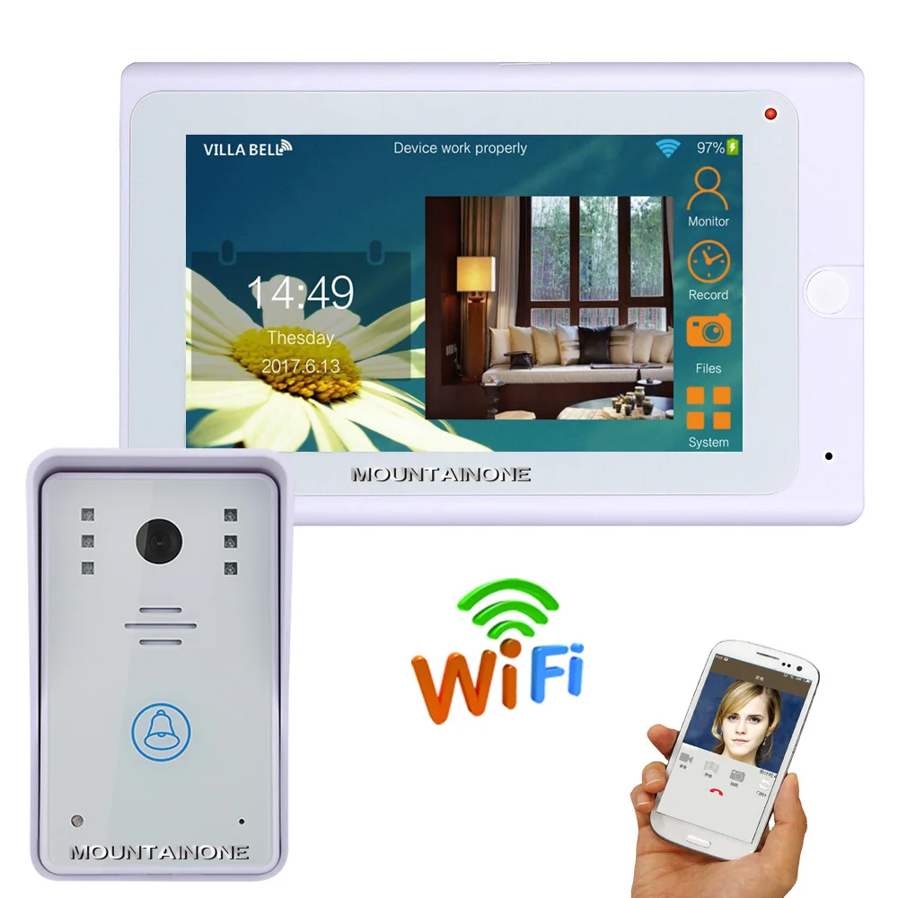 Maotewang 7 Inch Monitor Wifi Wireless Video Door Phone Doorbell