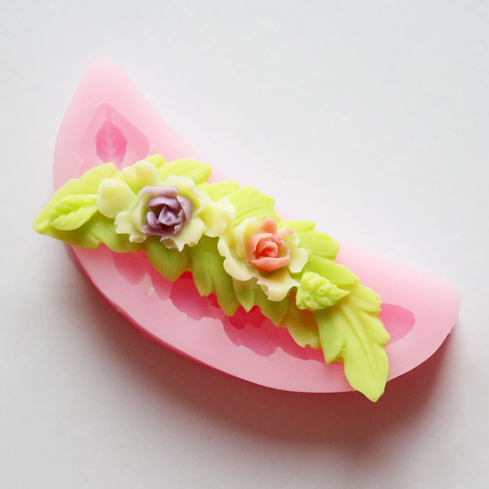 

Nicole F0502 Floral Silicone Mold Fondant Cake Decorating Tools Cake Design Mould