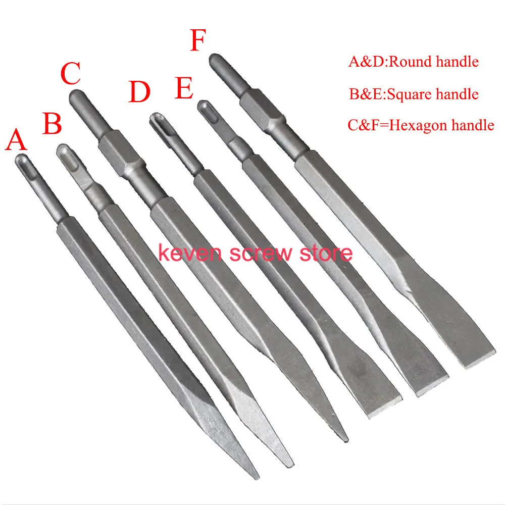 

1PC Shank Electric Hammer Impact Drill Bit length 150mm/200mm/230mm/400mm Round Handle Sharp Chisel Rotary Bit