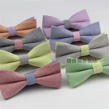 Шарф из хлопка и льна, 2 тон мужской галстук-бабочка из хлопка «Макарон с бантиками, костюм-смокинг общего бабочка жаккардовый галстук-бабочка, 100 шт