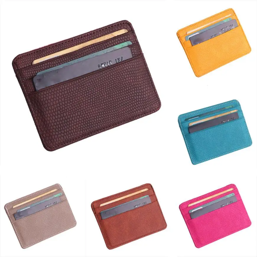 

Sleeper #4001 Fashion Unisex Lichee Pattern Bank Card Package Coin Bag Leather Wallets Women Credit Card Holder Free Shipping