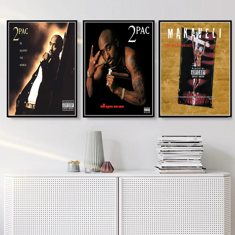 Постеры с принтом 2Pac Тупак All Eyez On Me Горячая Хип-хоп рэп альбом музыка Искусство