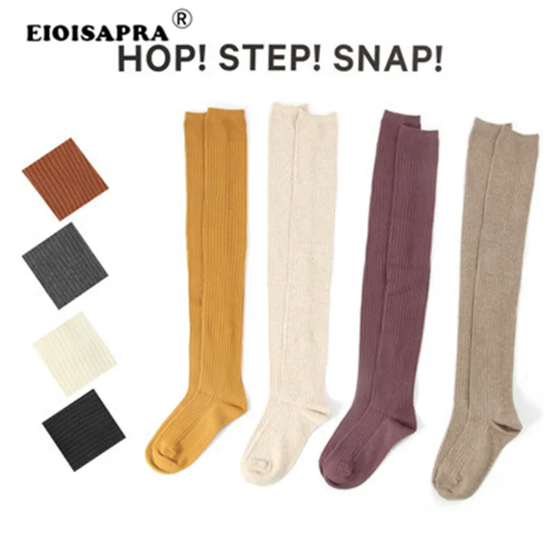 [EIOISAPRA] Sexy Socks Cotton Long Canister Overknee Knitting High Thigh Knee Medias Mujer Funny Thicken Womens Stock Sox