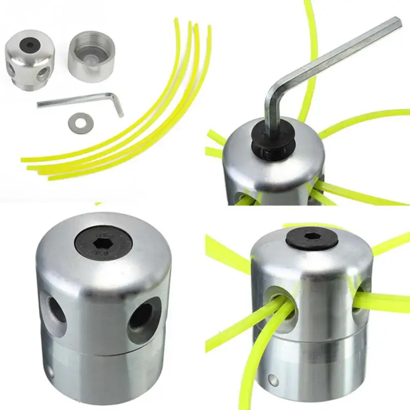 Aluminum Grass Trimmer Head With 4 Lines Brush Cutter Head Lawn Mower Accessories Cutting Line Head for Strimmer Replacement Aluminum Grass Trimmer Head With 4 Lines Brush Cutter Head Lawn Mower Accessories Cutting Line Head for Strimmer Replacement