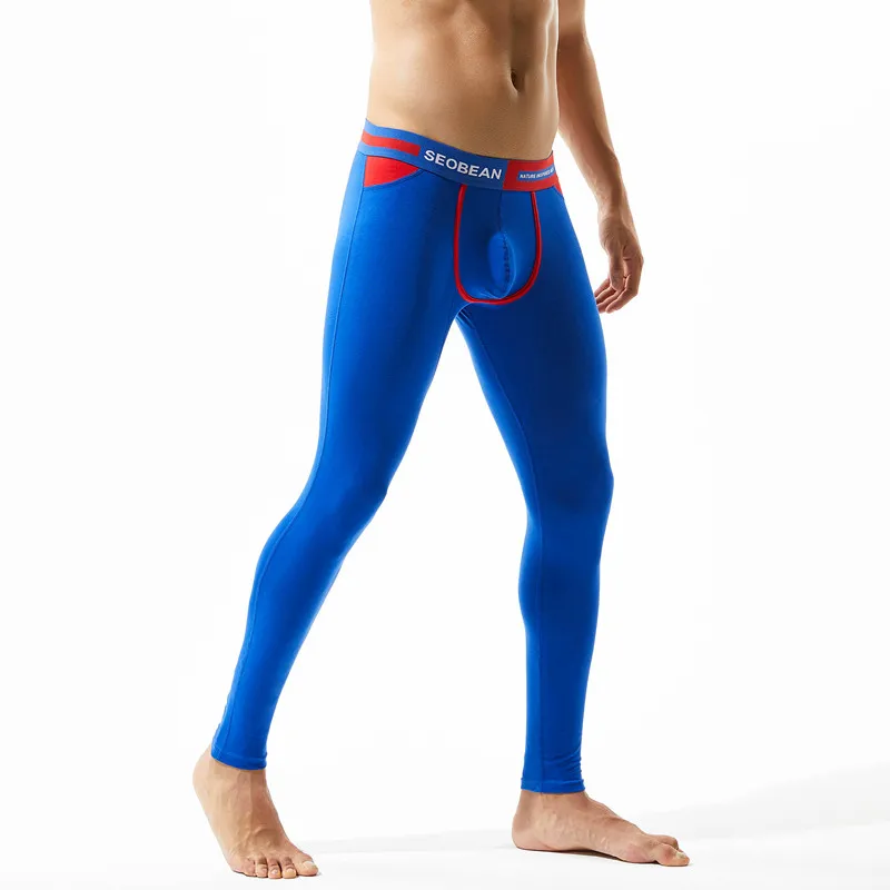 

2019New SEOBEAN men's long johns cotton leggings solid themal male comfortable Long johns