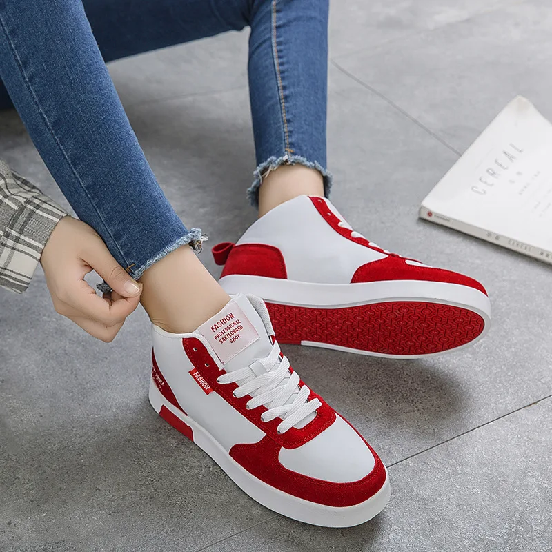 Haute Casual Femmes Simples rouge Filles Ceinture Hiver Femelle Étanche Chaussures vert En De Cuir Appartements Augmenté 2018 Gris Automne Étudiant Nouvelle top xYvqw1zE