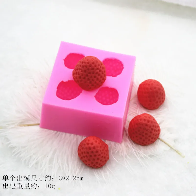 

Strawberry chocolate cake decoration mold silicone mold